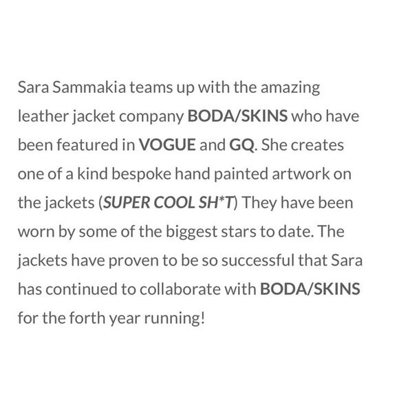 Boda Skins x Sara Sammakia - Super Cool Sh*t Leather Jacket in Black & White - Picture 8 of 8